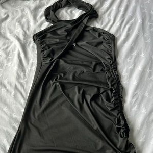 Cross cross halter bodycon dress